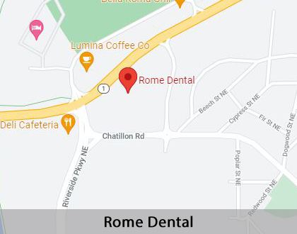 Map image for Emergency Dental Care in Rome, GA